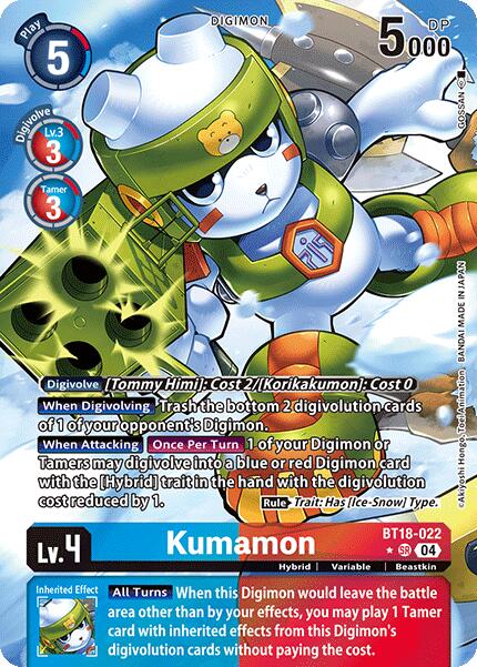 Kumamon (Alternate Art) [BT18-022-SR] [Release Special Booster 2.0] Foil