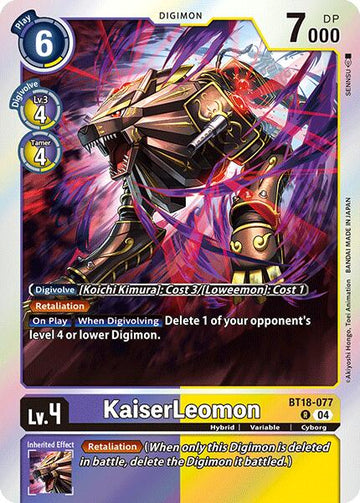 KaiserLeomon [BT18-077-R] [Release Special Booster 2.0] Foil