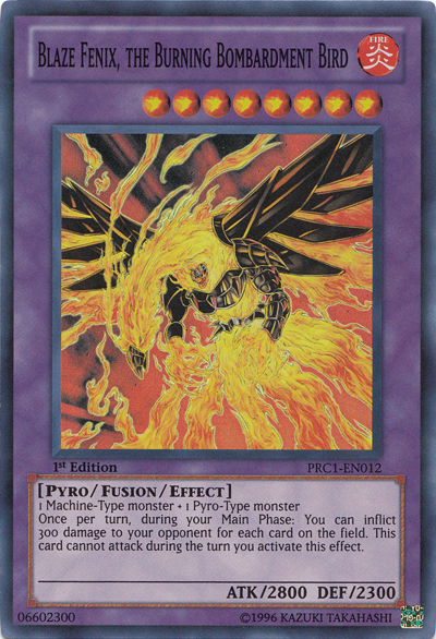 Blaze Fenix, the Burning Bombardment Bird [PRC1-EN012] Super Rare - Duel Kingdom