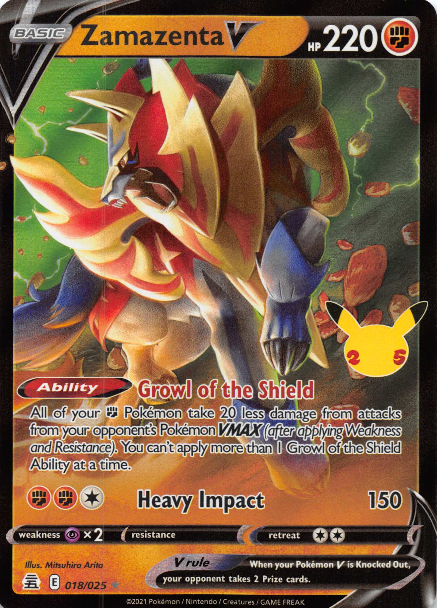 Zamazenta V (018/025) [Celebrations: 25th Anniversary]