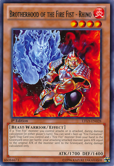 Brotherhood of the Fire Fist - Rhino [LTGY-EN028] Rare - Duel Kingdom