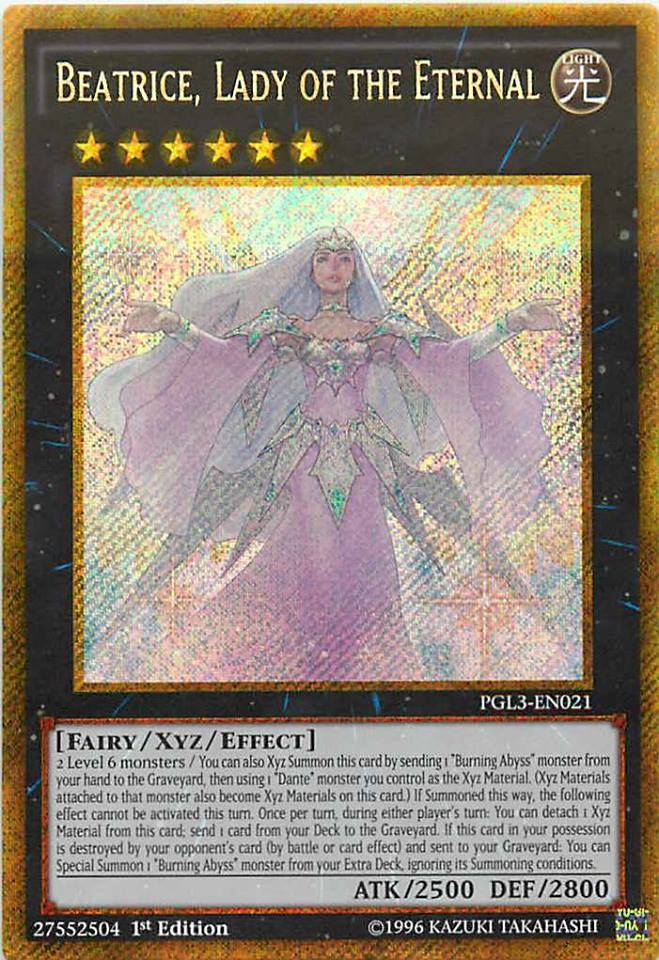 Beatrice, Lady of the Eternal [PGL3-EN021] Gold Secret Rare - Duel Kingdom