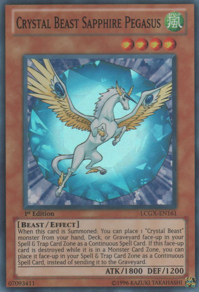 Crystal Beast Sapphire Pegasus [LCGX-EN161] Super Rare - Duel Kingdom