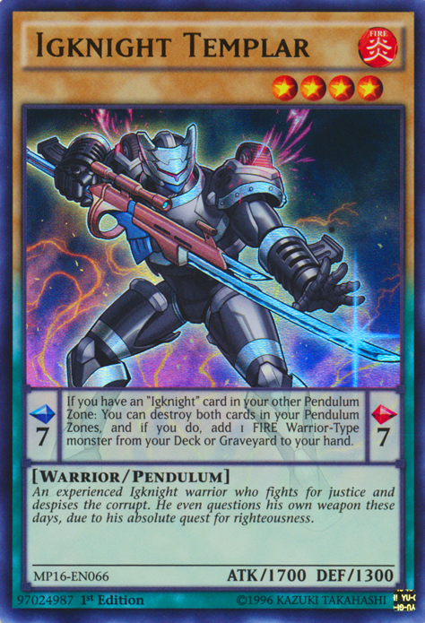 Igknight Templar [MP16-EN066] Ultra Rare - Duel Kingdom