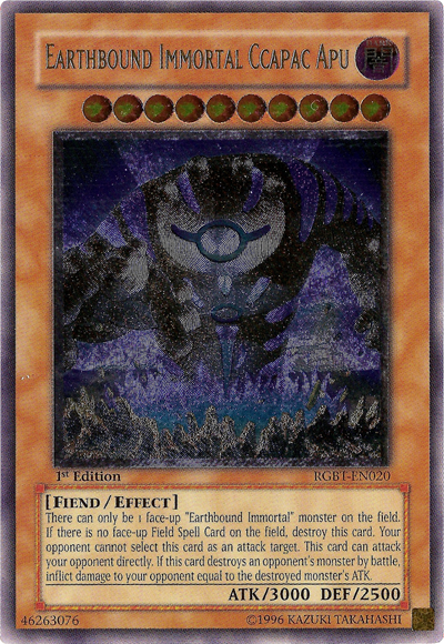 Earthbound Immortal Ccapac Apu [RGBT-EN020] Ultimate Rare - Duel Kingdom