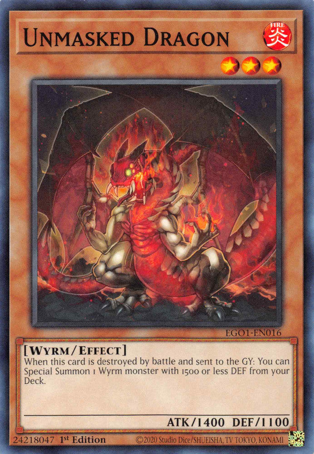 Unmasked Dragon [EGO1-EN016] Common - Duel Kingdom
