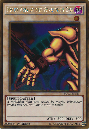 Right Arm of the Forbidden One [PGL2-EN024] Gold Rare - Duel Kingdom