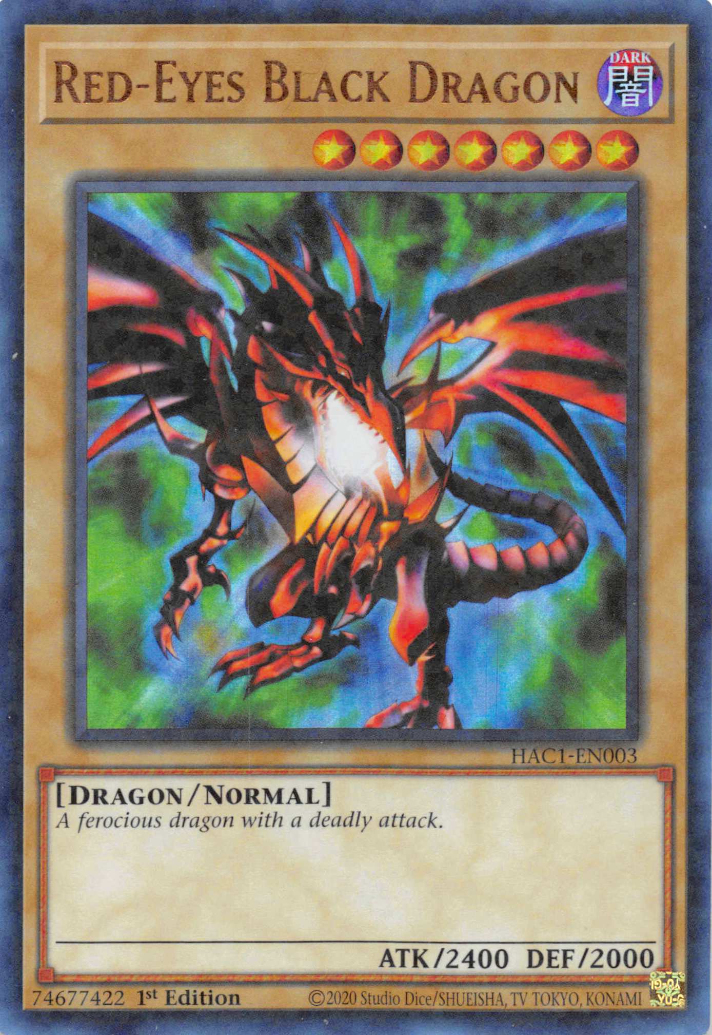 Red-Eyes Black Dragon (Duel Terminal) [HAC1-EN003] Parallel Rare - Duel Kingdom