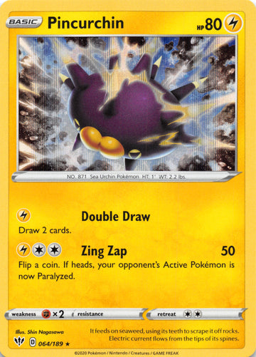 Pincurchin (64/189) [SWSH03: Darkness Ablaze] - Duel Kingdom