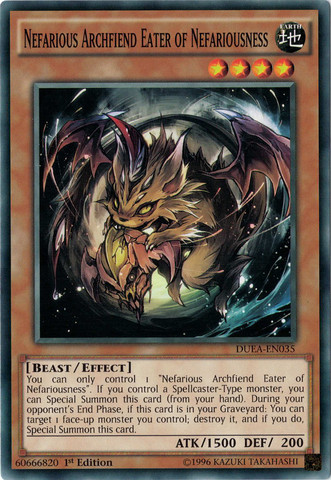 Nefarious Archfiend Eater of Nefariousness [DUEA-EN035] Common - Duel Kingdom