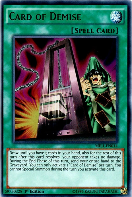 Card of Demise [MIL1-EN014] Ultra Rare - Duel Kingdom