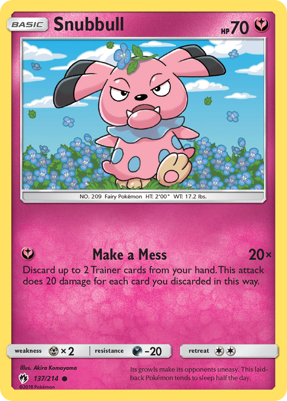 Snubbull (137/214) [Sun & Moon: Lost Thunder] - Duel Kingdom