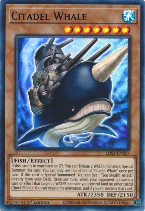 Citadel Whale (Blue) [LDS1-EN027] Ultra Rare - Duel Kingdom