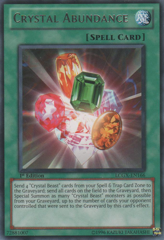 Crystal Abundance [LCGX-EN166] Rare - Duel Kingdom