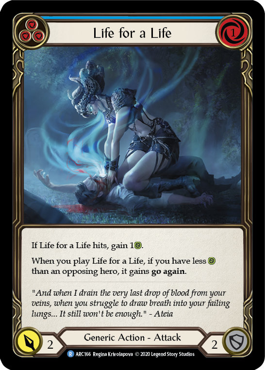 Life for a Life (Blue) [ARC166] Unlimited Rainbow Foil - Duel Kingdom