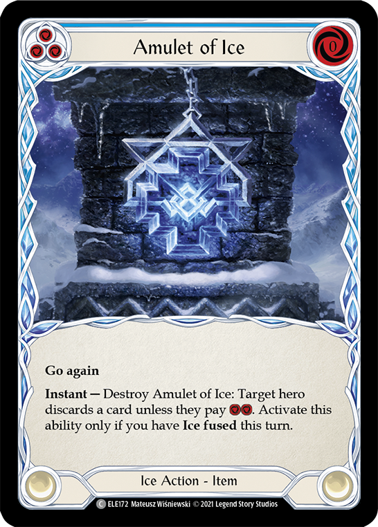 Amulet of Ice [ELE172] 1st Edition Normal - Duel Kingdom