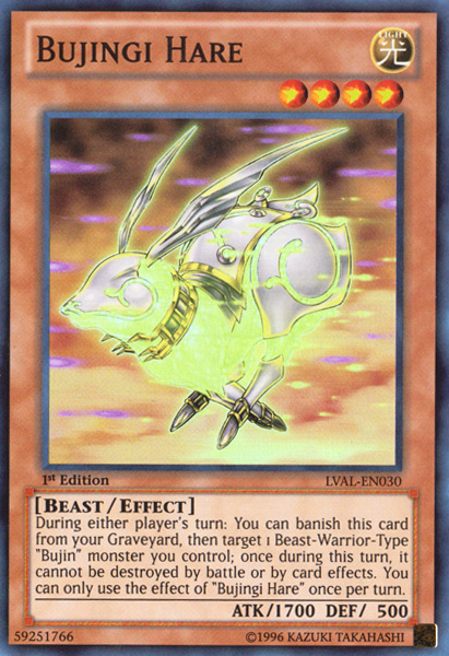 Bujingi Hare [LVAL-EN030] Super Rare - Duel Kingdom