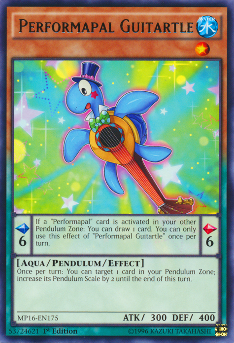 Performapal Guitartle [MP16-EN175] Rare - Duel Kingdom