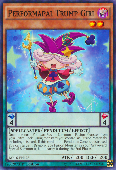 Performapal Trump Girl [MP16-EN178] Common - Duel Kingdom