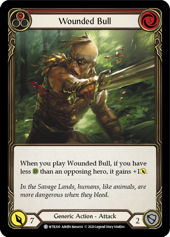 Wounded Bull (Red) [WTR200] Unlimited Rainbow Foil - Duel Kingdom