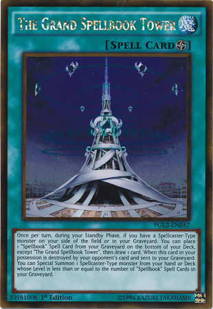 The Grand Spellbook Tower [PGL2-EN057] Gold Rare - Duel Kingdom