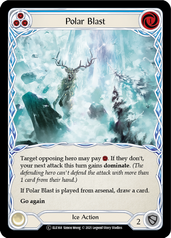 Polar Blast (Blue) [U-ELE168] Unlimited Rainbow Foil - Duel Kingdom