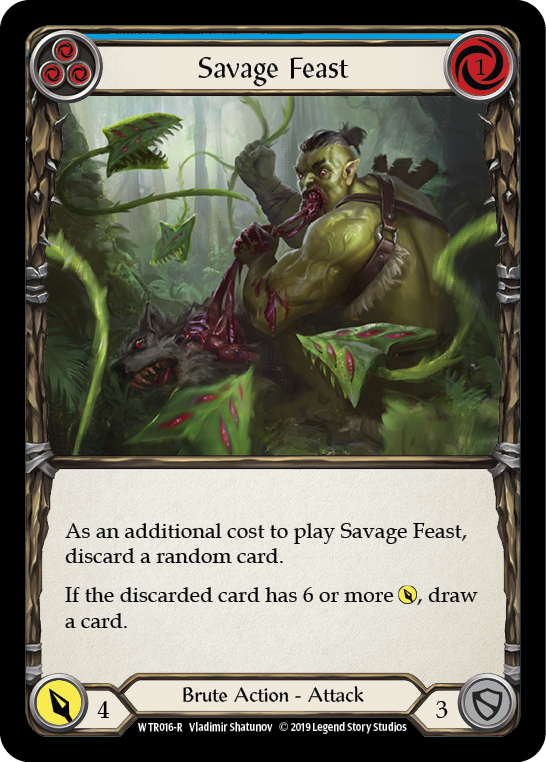 Savage Feast (Blue) [WTR016-R] Alpha Print Normal - Duel Kingdom