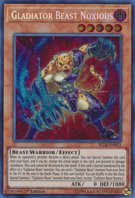 Gladiator Beast Noxious [BLLR-EN021] Secret Rare - Duel Kingdom