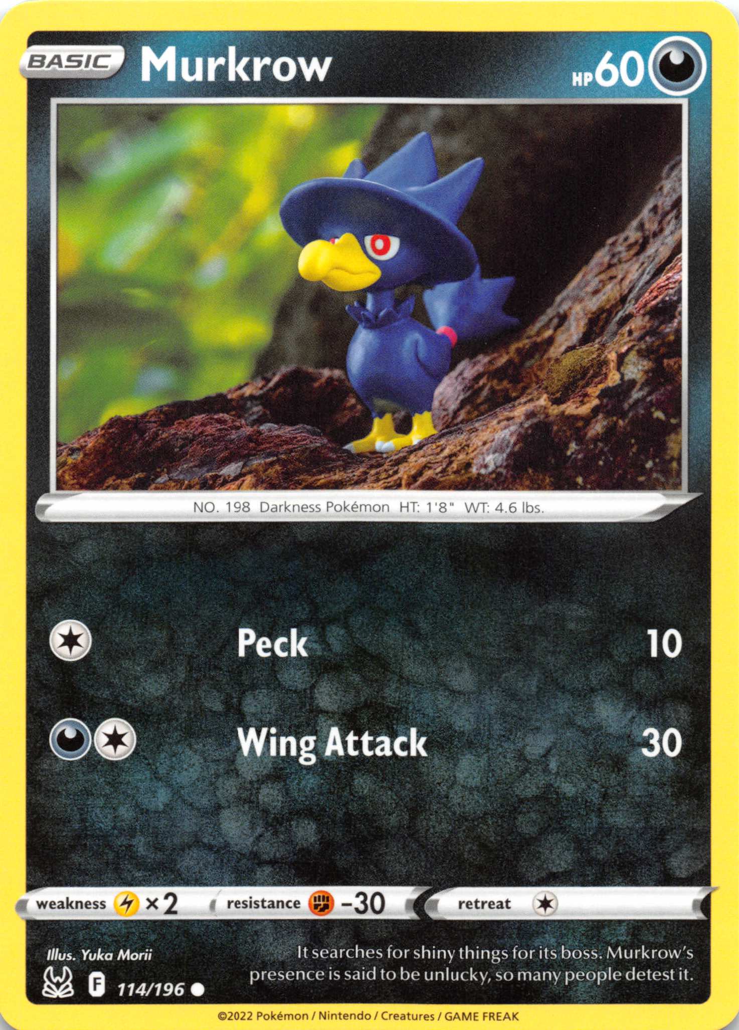 Murkrow (114/196) [Sword & Shield: Lost Origin]