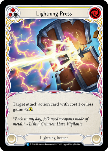 Lightning Press (Yellow) [ELE184] 1st Edition Normal - Duel Kingdom