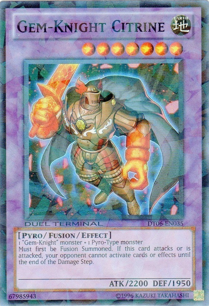 Gem-Knight Citrine [DT06-EN035] Super Rare - Duel Kingdom