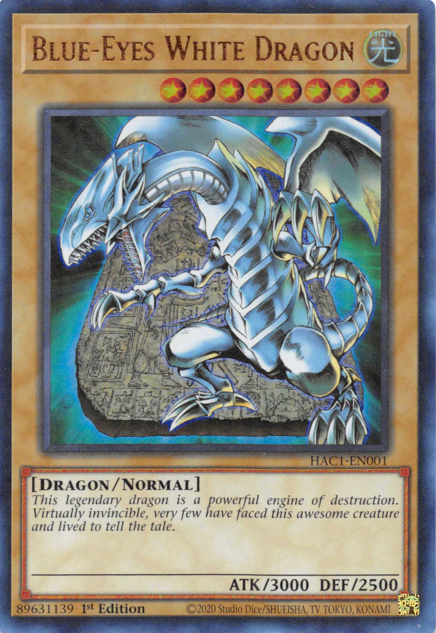 Blue-Eyes White Dragon (Duel Terminal) [HAC1-EN001] Parallel Rare - Duel Kingdom