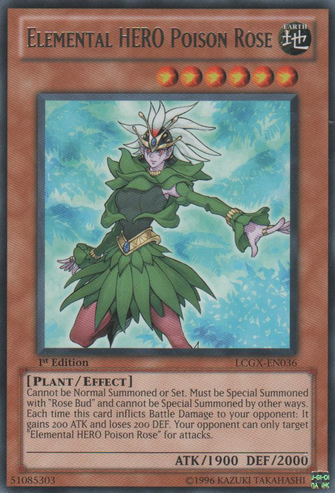 Elemental HERO Poison Rose [LCGX-EN036] Rare - Duel Kingdom