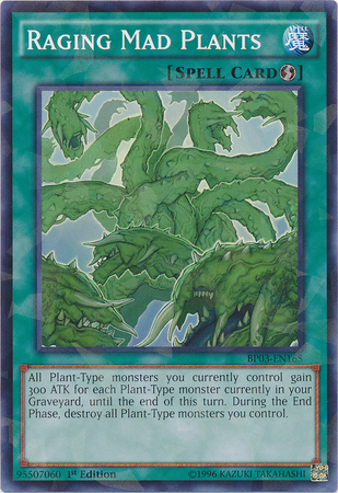 Raging Mad Plants [BP03-EN165] Shatterfoil Rare - Duel Kingdom