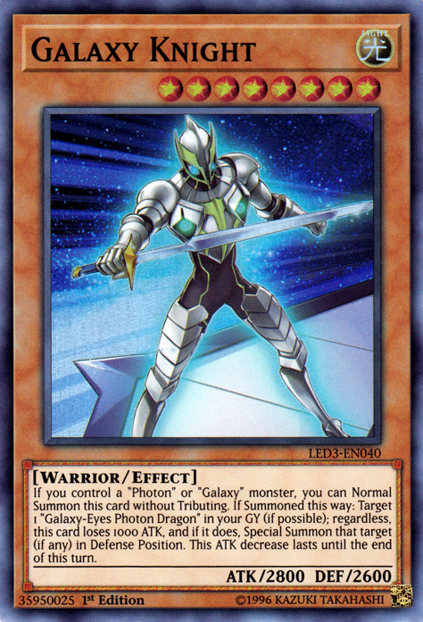 Galaxy Knight [LED3-EN040] Super Rare - Duel Kingdom