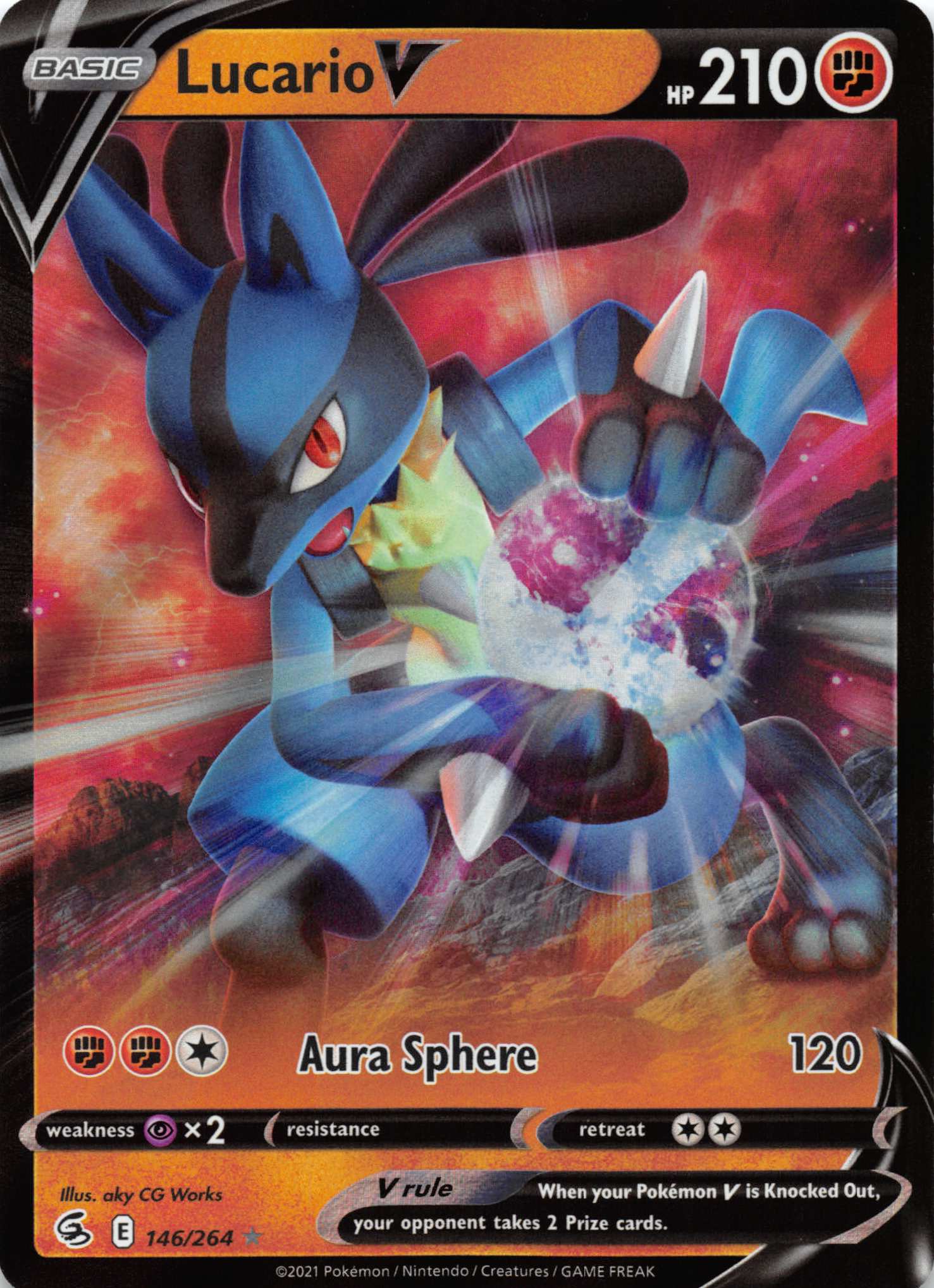 Lucario V (146/264) [Sword & Shield: Fusion Strike]