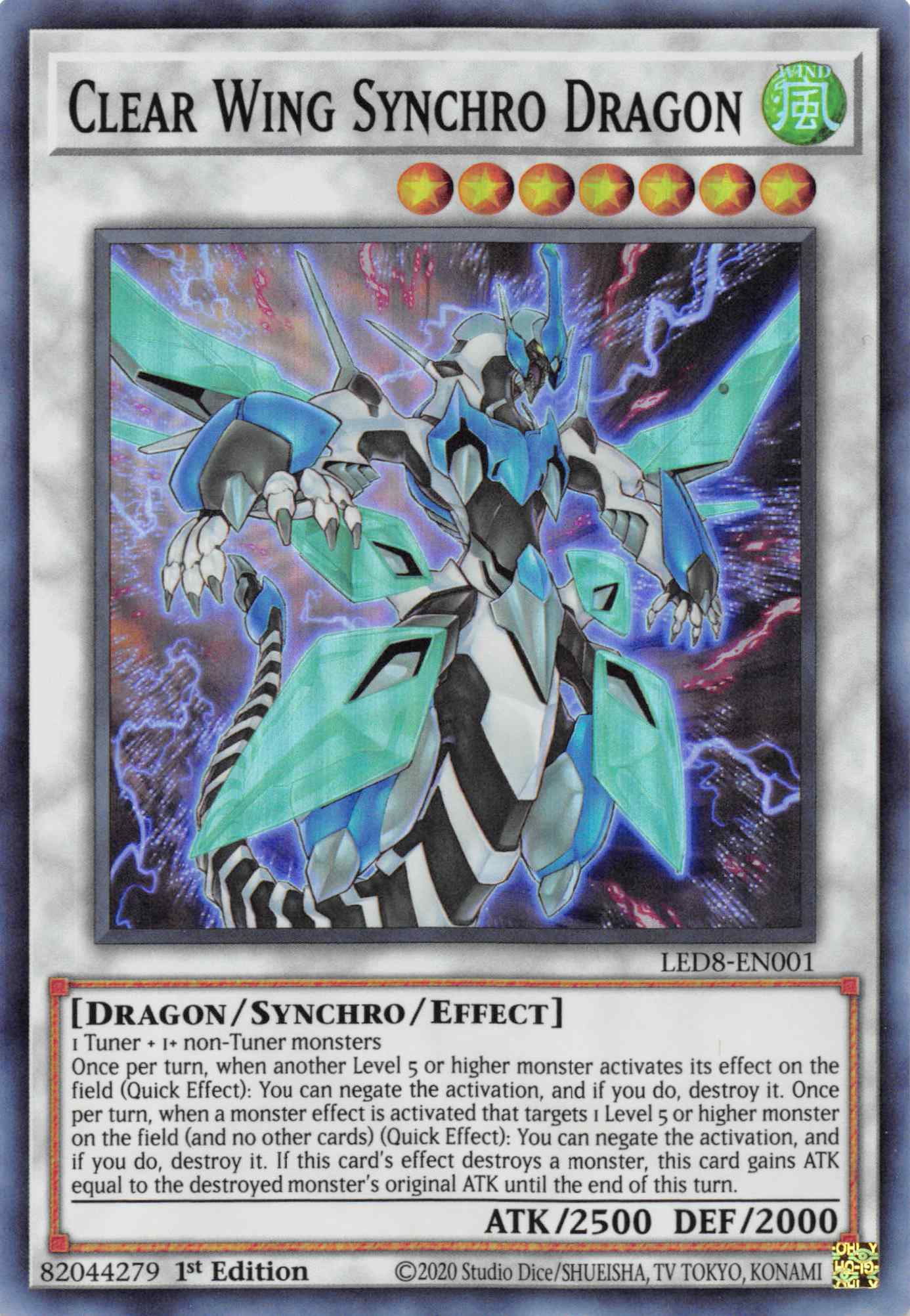 Clear Wing Synchro Dragon [LED8-EN001] Super Rare - Duel Kingdom