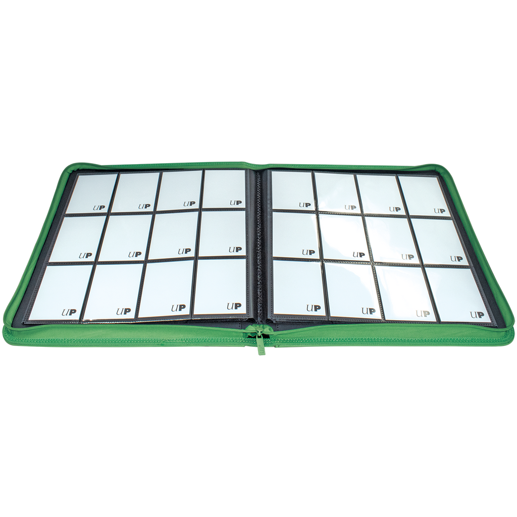 Vivid 12-Pocket Zippered PRO-Binder - Green - Local Pickup Only