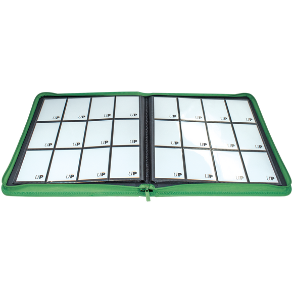 Vivid 12-Pocket Zippered PRO-Binder - Green - Local Pickup Only