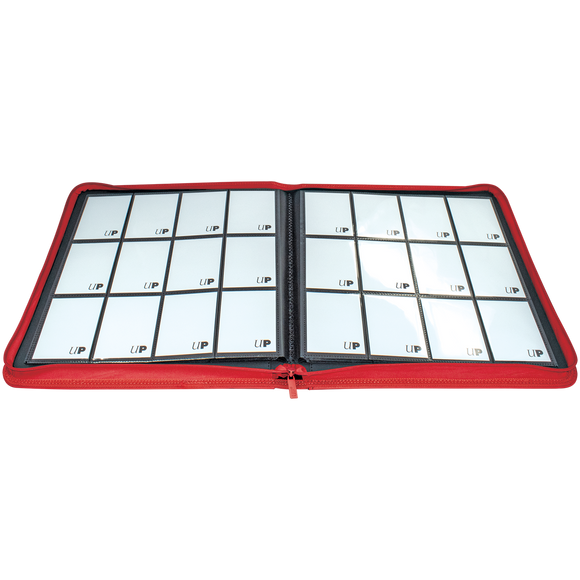 Vivid 12-Pocket Zippered PRO-Binder: Red - Local Pickup Only