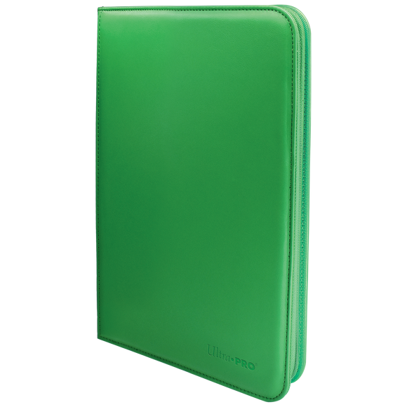 Vivid 9-Pocket Zippered PRO-Binder - Green - Local Pickup Only