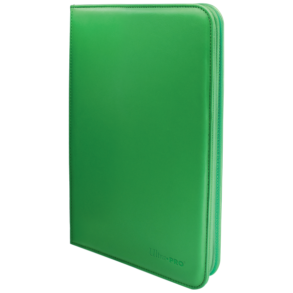 Vivid 9-Pocket Zippered PRO-Binder - Green - Local Pickup Only