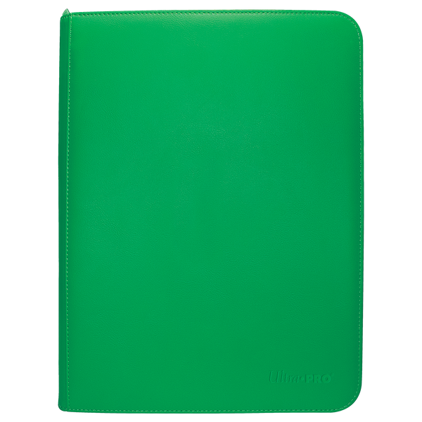 Vivid 9-Pocket Zippered PRO-Binder - Green - Local Pickup Only