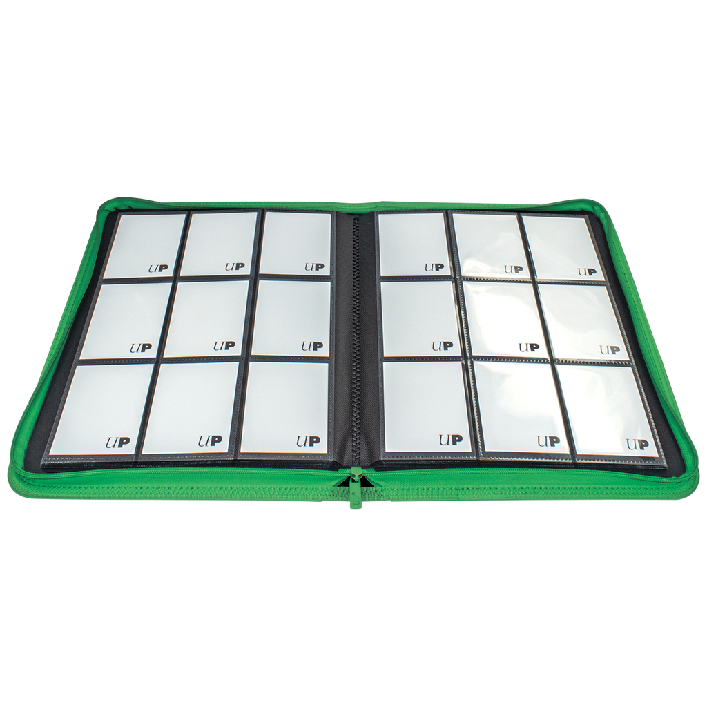 Vivid 9-Pocket Zippered PRO-Binder - Green - Local Pickup Only