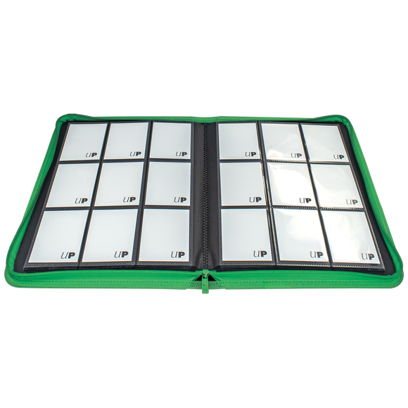 Vivid 9-Pocket Zippered PRO-Binder - Green - Local Pickup Only