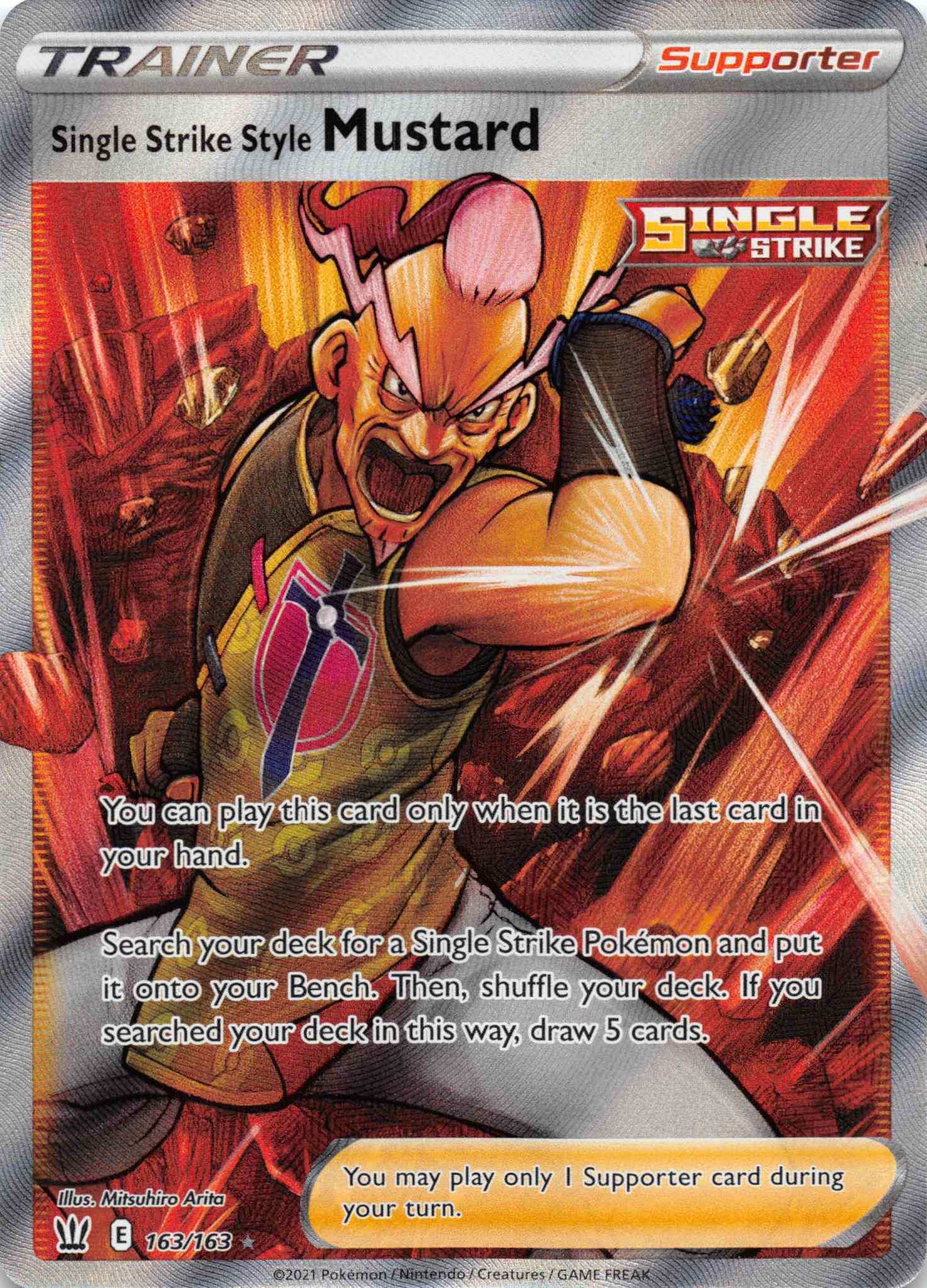 Single Strike Style Mustard (Full Art)  [163]/163] [SWSH05: Battle Styles] - Duel Kingdom