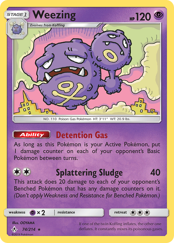 Weezing (74/214) [Sun & Moon: Unbroken Bonds] - Duel Kingdom