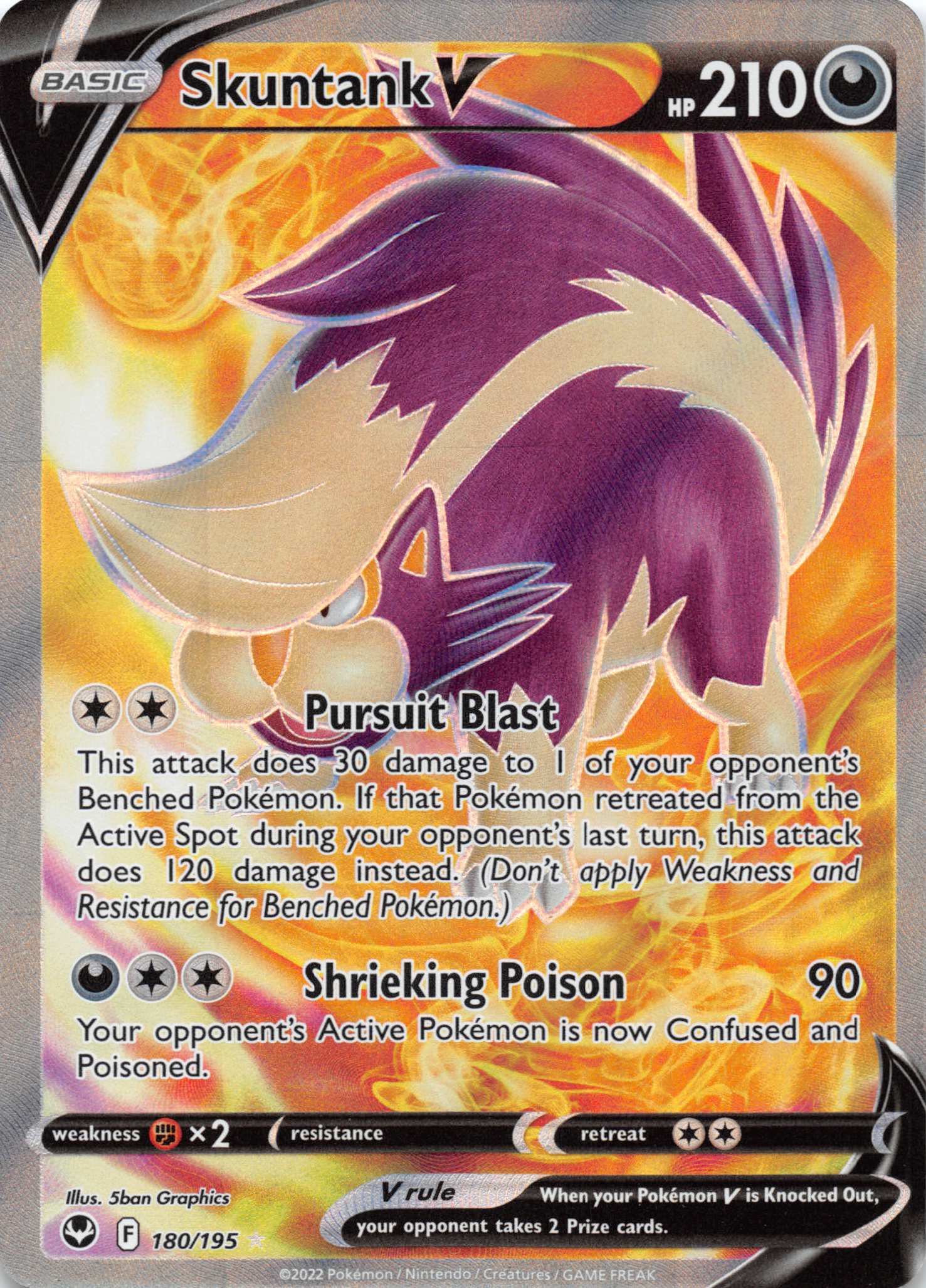 Skuntank V (180/195) [Sword & Shield: Silver Tempest]