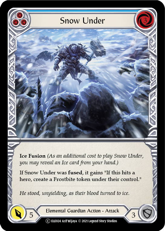 Snow Under (Blue) [U-ELE024] Unlimited Rainbow Foil - Duel Kingdom