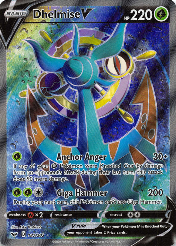 Dhelmise V (Full Art) (187/202) [SWSH01: Sword & Shield Base Set]